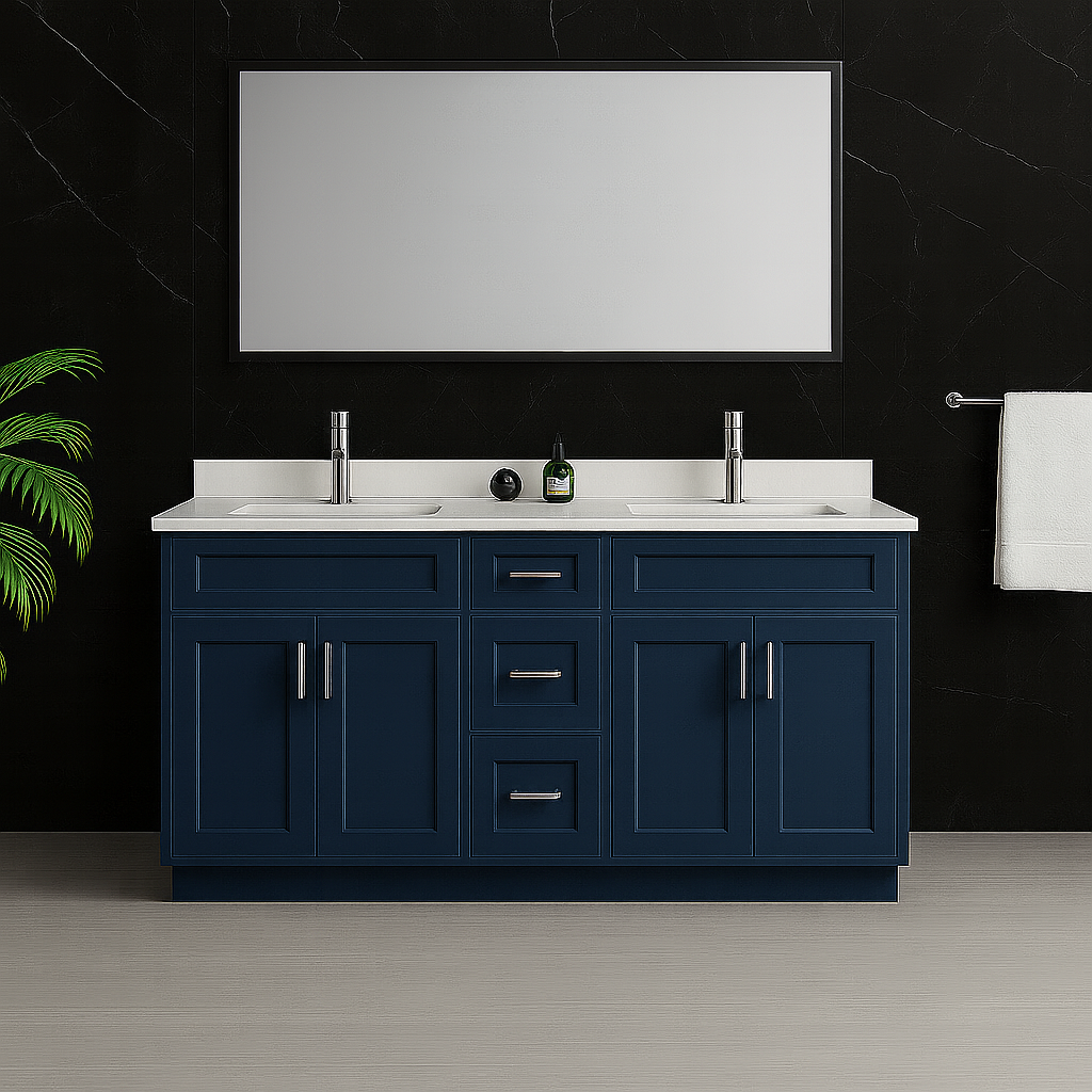 60'' Solid Wood - Double Sink