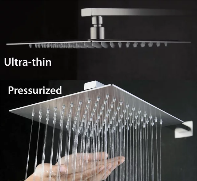 Rainfall Shower Systems with 4 Body Jets Ceiling Mounted